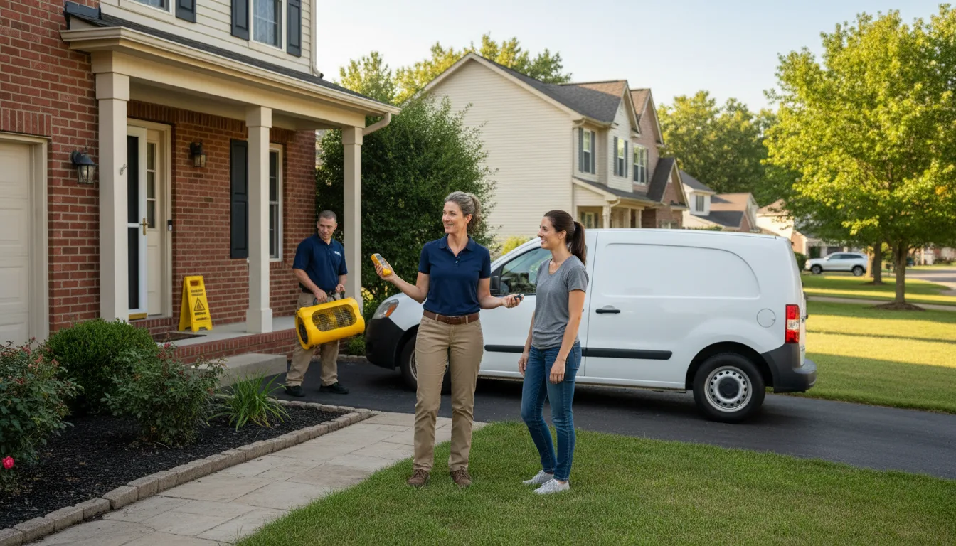 Residential water damage restoration in Bedford, TX
